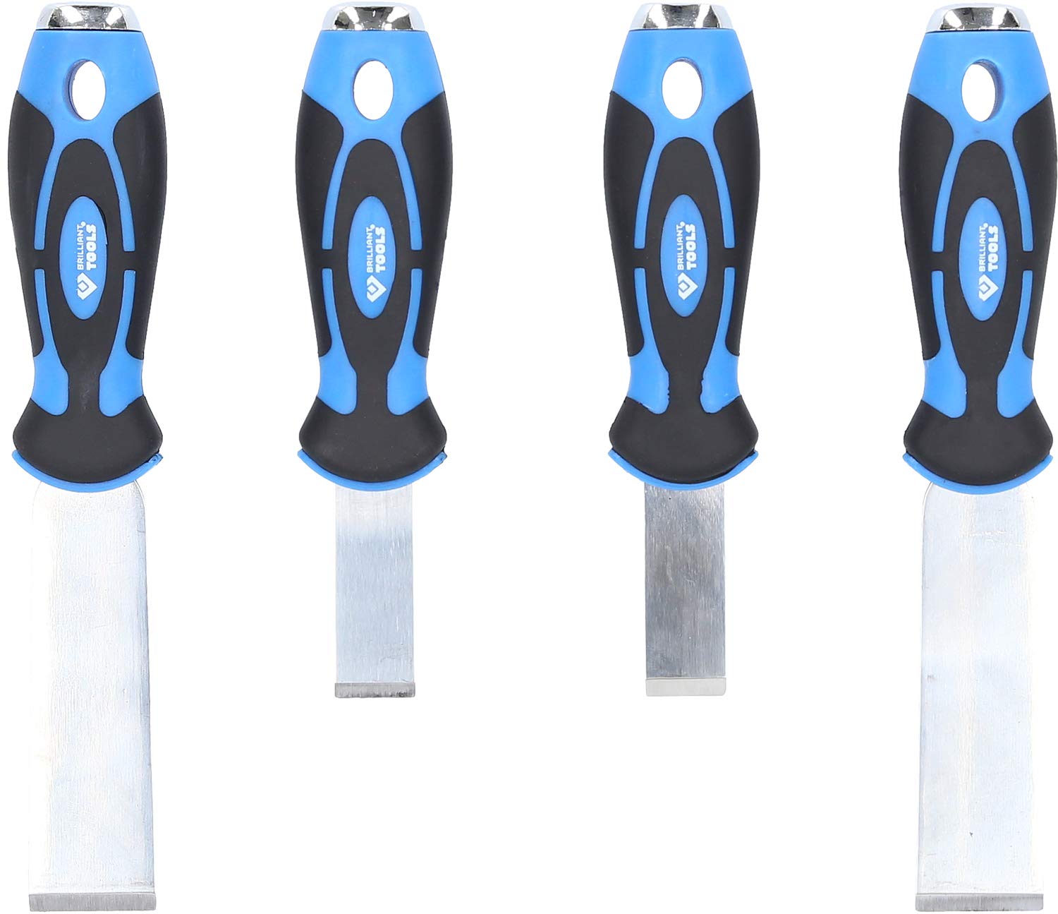 BRILLIANT TOOLS BT101930 Universal Scraper Set, 4 Pieces [Powered by KS Tools]