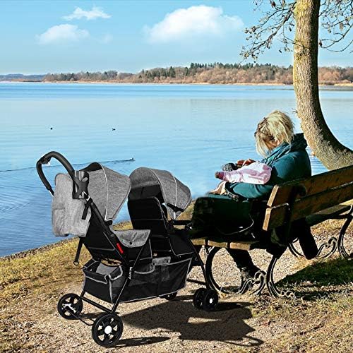 Besrey Silla de paseo gemelar plegable