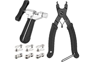 Oumers Bike Link Plier+Chain Breaker Splitter+6 Pairs Bicycle Missing Link, Chain Plier Quick Links Opener Remover Pliers for