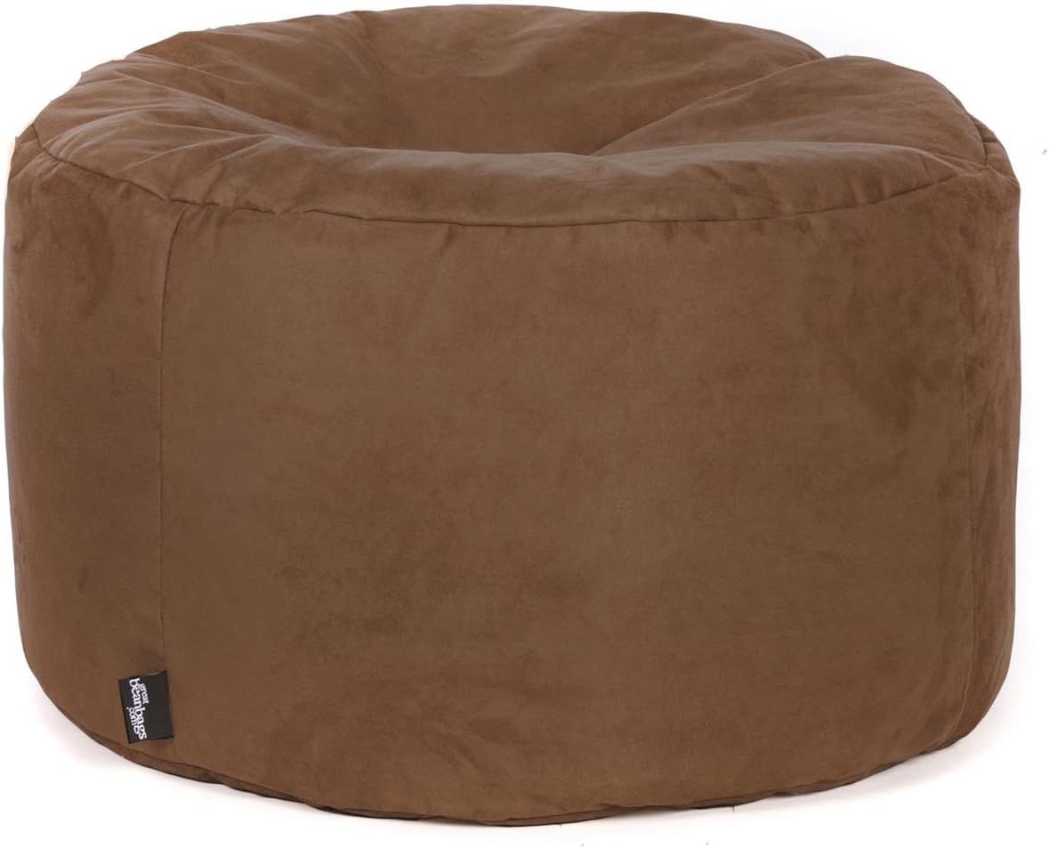 Great Bean Bags X Large Stool-Faux Suede-Mocha, 70cm x 40cm