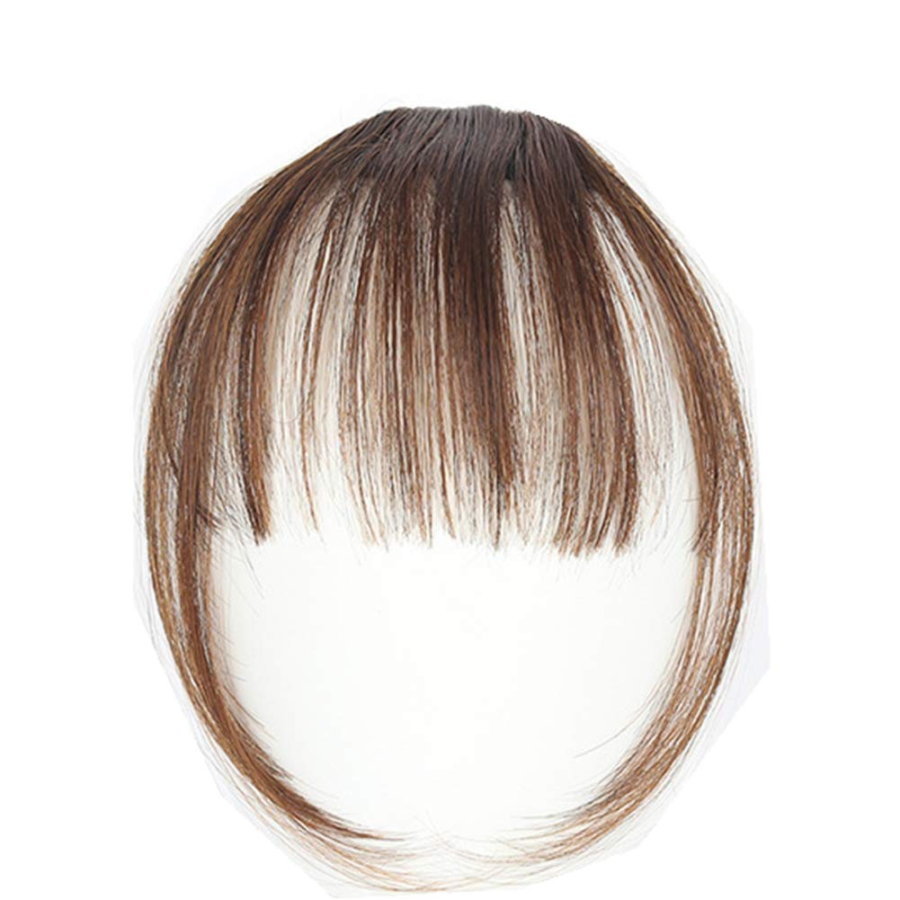 Photo 1 of Natural Synthetic Hair Flat Bangs/Fringe Mini Hair Bangs Fashion one Clip-in Hair Extension(Light Brown)