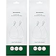 SONGMICS Trash Bags for 12-14.5 Gallon (45-55L) Trash Cans,80 Count Drawstring Kitchen Garbage Bags, Pre-Separated, Liner Code 055A01, 2 Rolls,White UKRB055A02