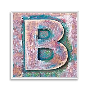 Framed Canvas Wall Art Alphabet Canvas Prints Home Artwork Decoration for Living Room,Bedroom - 16x16 inches