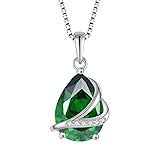 Rocayi May Birthstone Necklace for Women 925