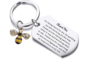 FUSTMW Thank You Gifts Bumble Bee Keychain Appreciation Gifts for Teacher Coach Mentor