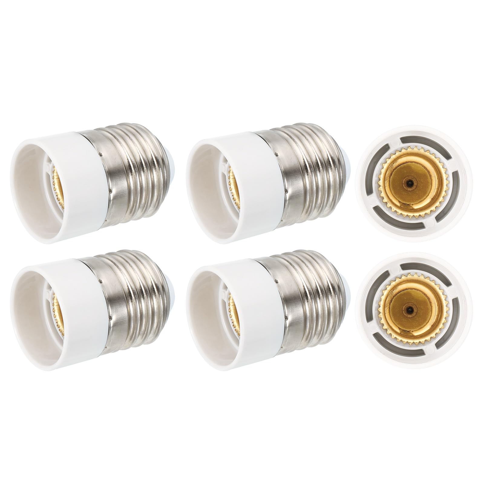 PATIKIL E27 to E14 Light Bulb Socket Extender, 6Pcs Lamp Converter Bulb Base Adapter for Pendant Light, Chandelier, White