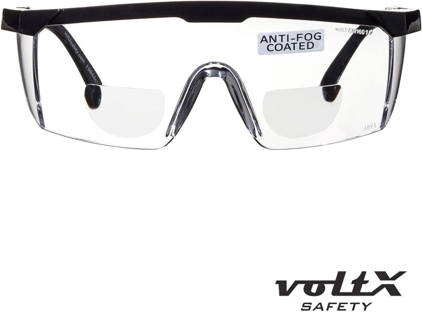 voltX 'Classic' Bifocal Safety Glasses (Clear +2.0 Dioptre), UKCA & CE EN166f certified - Image 4