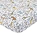 Dwell Studio Safari Animal Print Fitted Crib Sheet, Gray/Yellow/Orange