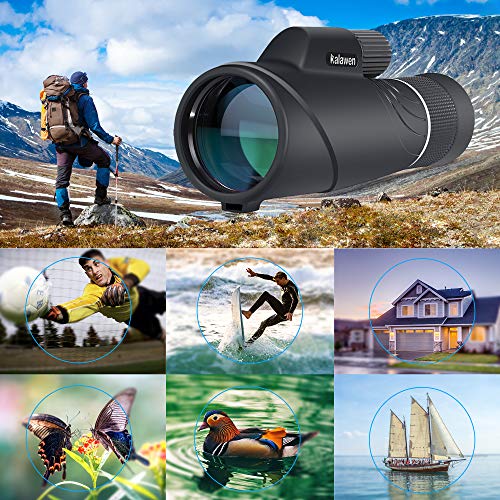 [2019 Upgraded] 10-20x50 Kalawen Zoom Monocular Telescope Compact with Smartphone Holder and Tripod, Waterproof Monocular with BAK4 Prism Scope for Bird Watching Hunting Camping Shooting Range Hiking - Thumbnail 5