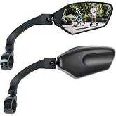TXZSXS Adjustable Handlebar Bike Mirrors, Left &amp; Right Bicycle Mirror Set | Universal Bike Mirrors,HD Shatterproof Mirror, 360&deg; Rotatable, Compatible with MTB, E-bikes, Bicycle,Scooter(1 Pair)
