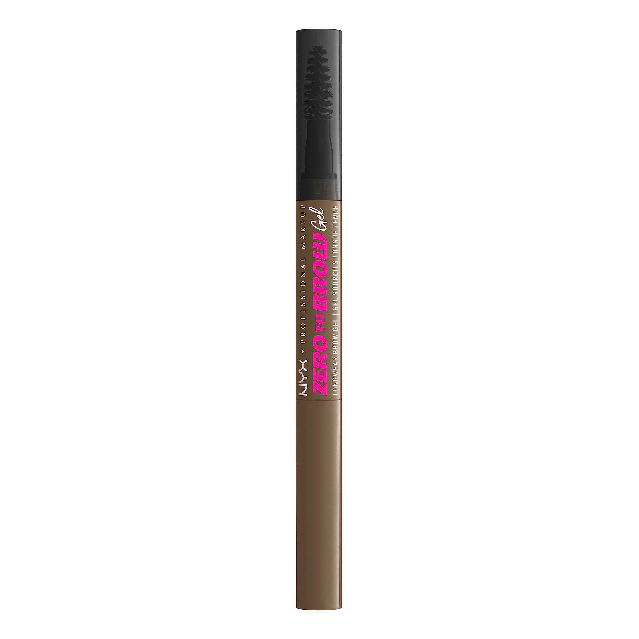 NYX Professional Makeup Longwear Vegan Tinted Liquid Eyebrow Gel, Natural Look Brow Mascara, Up to 2 Day Wear, Transfer-, Fade- and Smudge-Resistant, Zero to Brow, Shade: 02 Ash Blonde