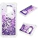 ZSTVIVA S9 Case, Samsung Galaxy S9 Case, Glitter Liquid Case Cover Bling Sparkle Shiny Quicksand Moving Flowing Love Heart 3D Anti-Scratch Slim Thin Soft TPU Bumper Galaxy S9 Case for Girls Purple