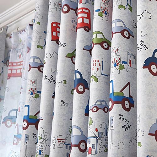 Car Cartoon Baby Boy Blackout Curtains For Children Room Living Room Bedroom