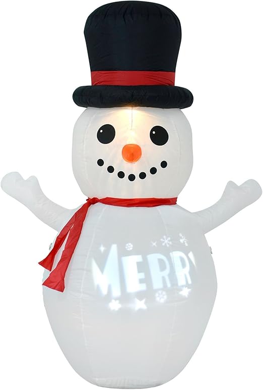 Mr Crimbo 6ft Giant Inflatable Snowman Novelty Christmas Xmas