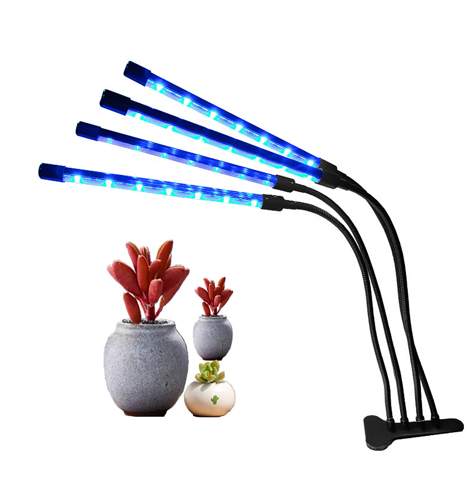 WANGCL 40W lamp for plants indoor grow light LED full spectrum with 3/9/12H timer 3 types of mode 10 types of brightness for Indoor Plant Veg and Bloom-Four LED Bar