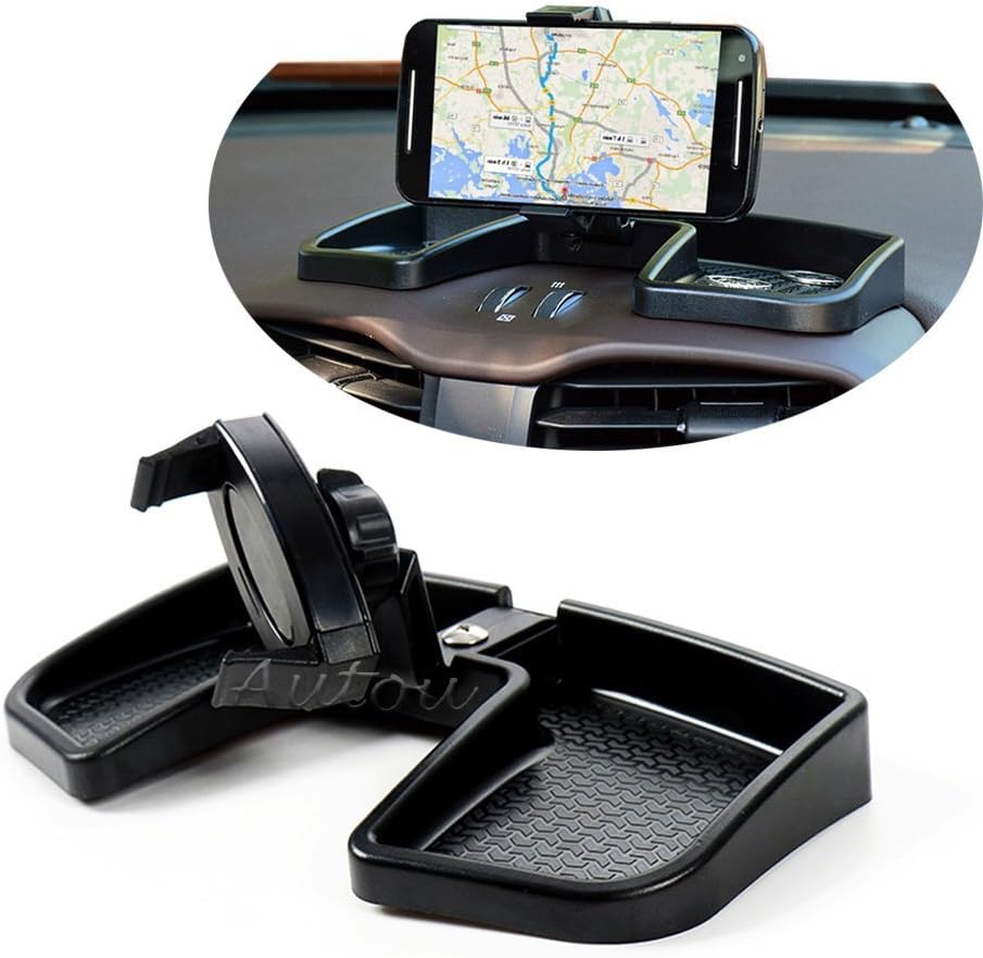 Car Cell Phone Holder Black with Storage Box 360 degree Rotation for Jeep Renegade 2014 2015 2016