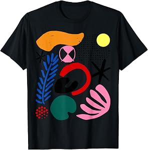 Abstract Gestures and Organic Liquid Shapes Art Gift Modernist T-Shirt