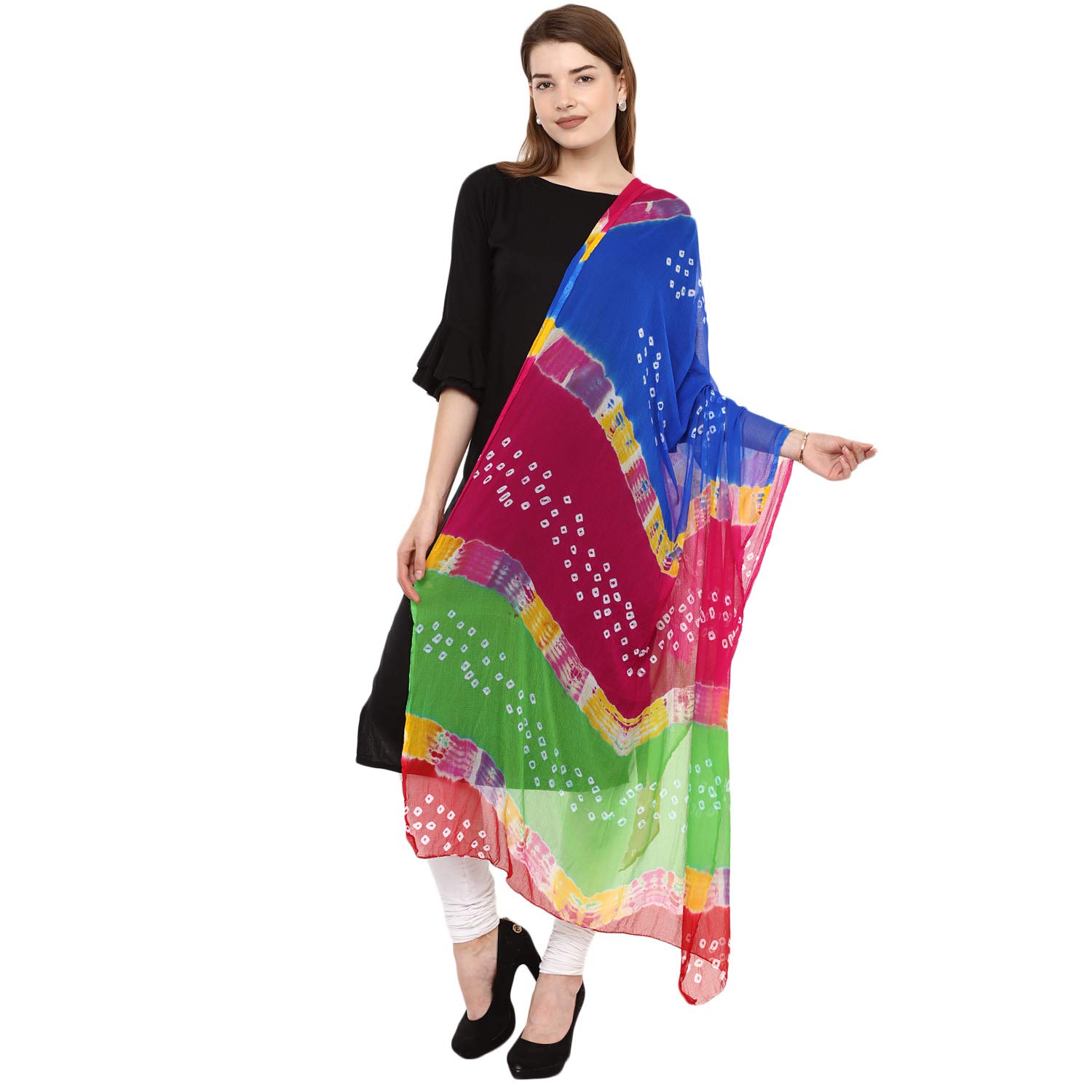 veera paridhaan women's multicolor printed naznin dupatta