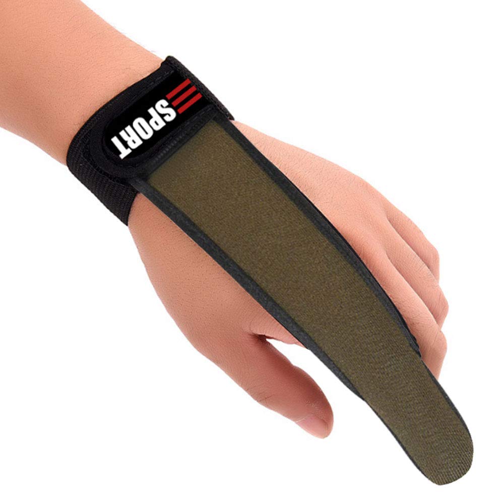 Millya Professional Anti-Slip Fishing Gloves Elastic Band Single Finger Stall Protector (Green)