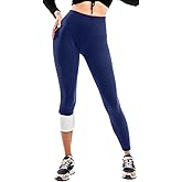 SINOPHANT Fleece Lined Leggings for Women, High Waisted Thermal Winter Thick Warm Ladies Leggings
