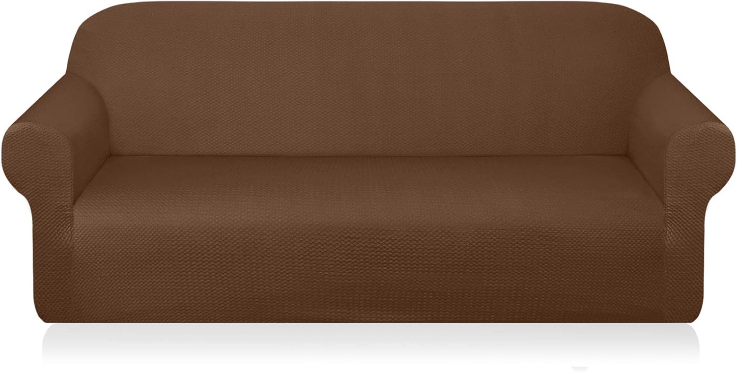 Granbest Thick Sofa Covers for 3 Cushion Couch Stylish Pattern Couch Covers for Sofa Stretch Jacquard Sofa Slipcover for Living Room Dog Pet Furniture Protector (Large, Gray): Furniture & Decor