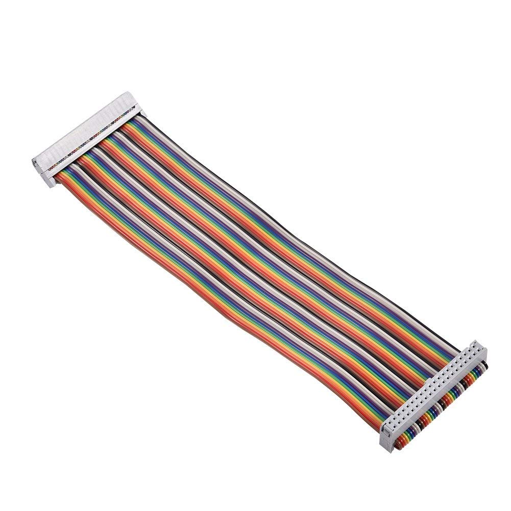 Diyeeni GPIO adapter Cable 40Pin flexible ribbon cable Rainbow Female to Female GPIO Adapter Copper Core Cable for Banana Pi/Raspberry Pi 2/3
