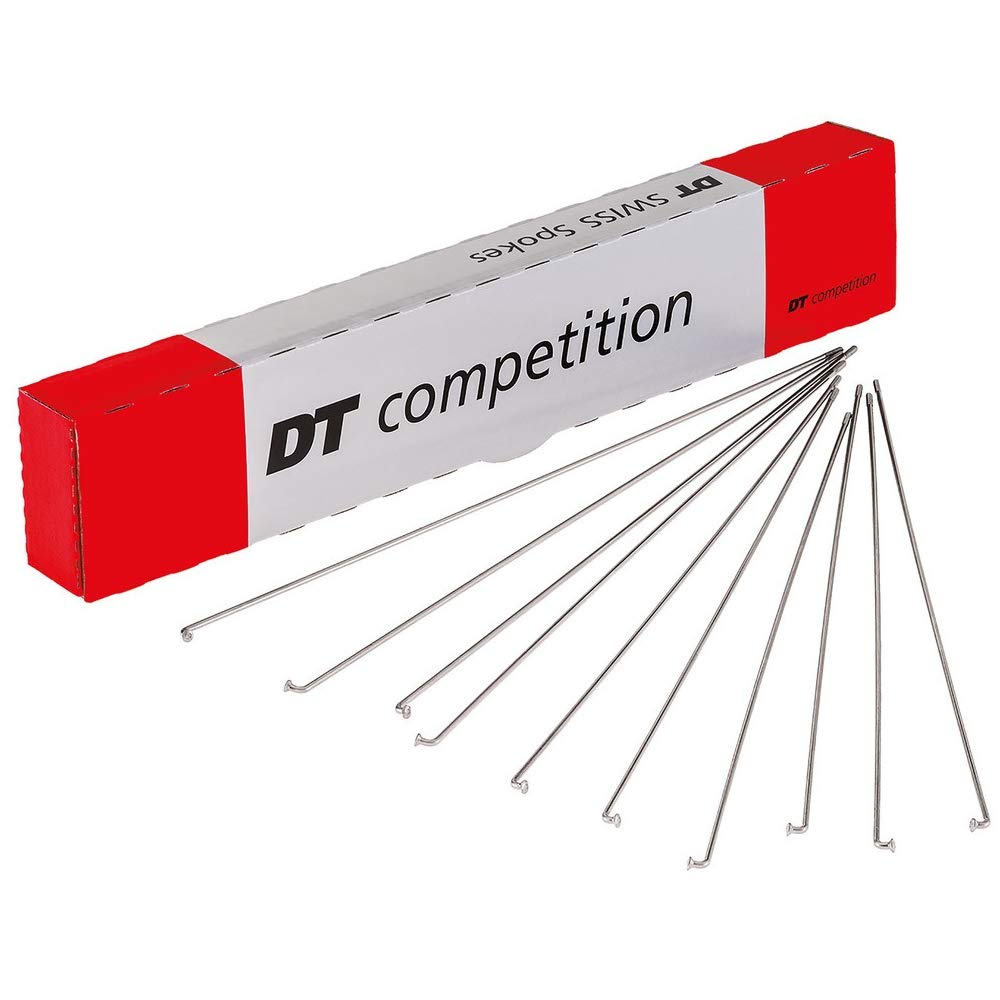 DT Swiss Competition silver spokes 14/15 g = 2/1.8 mm box 100, 288 mm