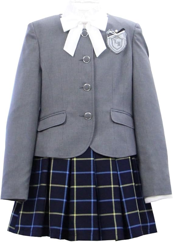 Amazon 635 Love Marchen 卒業式 スーツ 女の子 5点セット フォーマル 女児 子供スーツ ラブメルヘン リトルプリンセス Little Princess 165cm B体 ゆったり グレー 098 フォーマル 通販