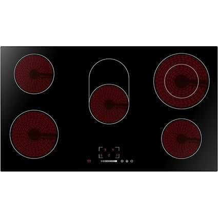 Electriq 90cm 5 Zone Ceramic Bevelled Edge Schott Glass Hob
