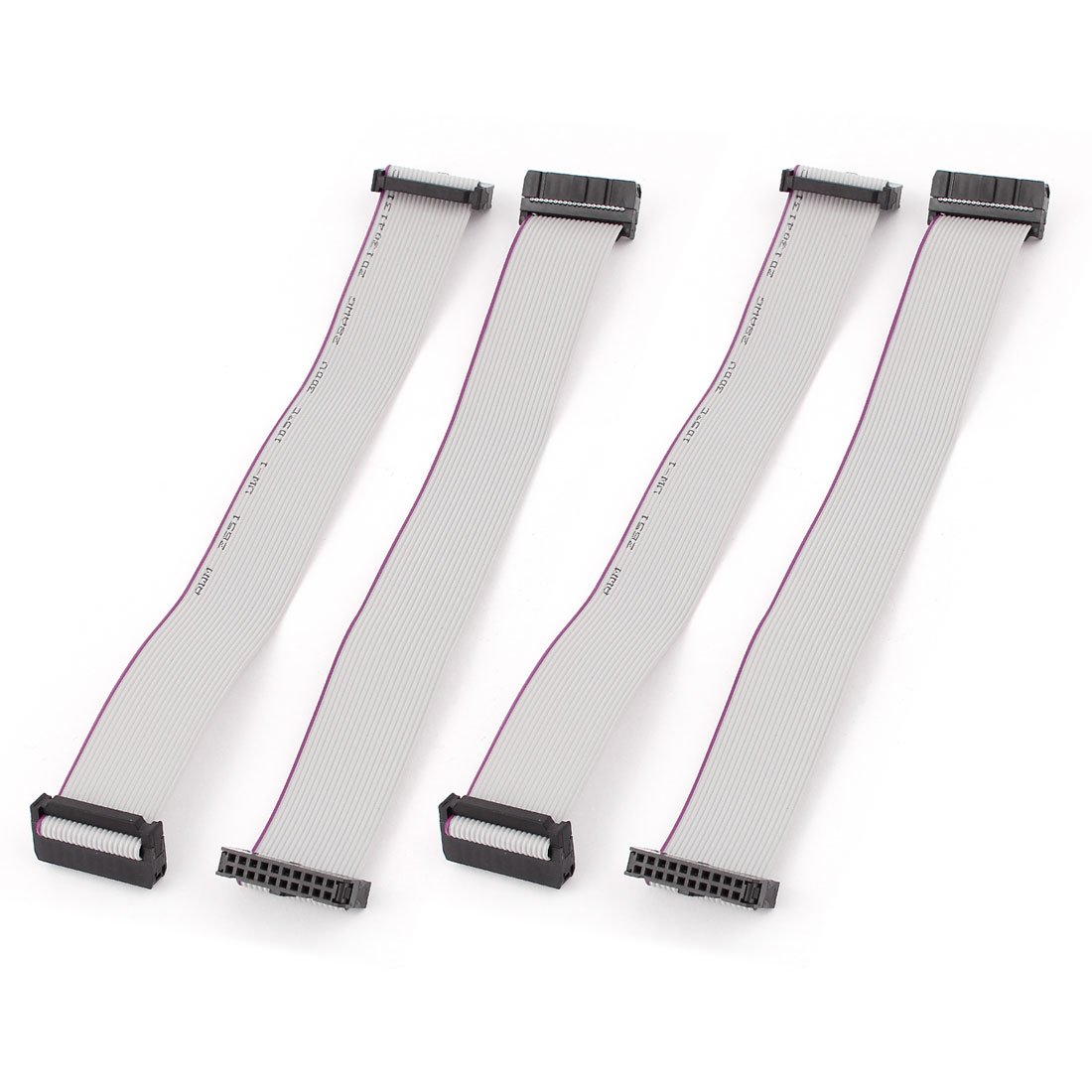 sourcing map 4pcs IDC 20-Pin Hard Drive Extension Flat Ribbon Cable Connector 20cm
