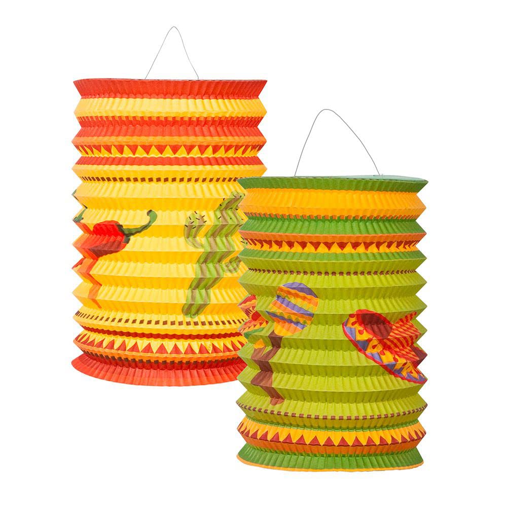 Boland Lanterns Mexicaines, 2pcs, Multi-coloured, Practical and Useful, Great Gift Idea