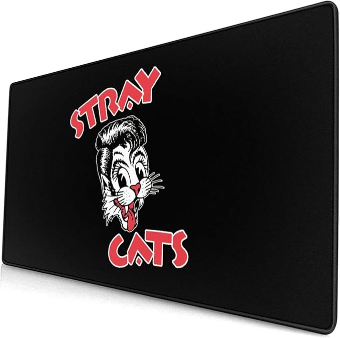StrayCats Funny Large Game Mouse Pad, Non Slip Rubber