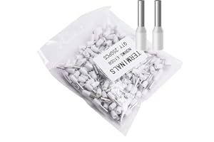 Fidioto 18AWG Wire Ferrules Kits, 250pcs White AWG18 Assortment Wire Ferrule Copper Crimp Connector Insulated Cord Pin End Terminal
