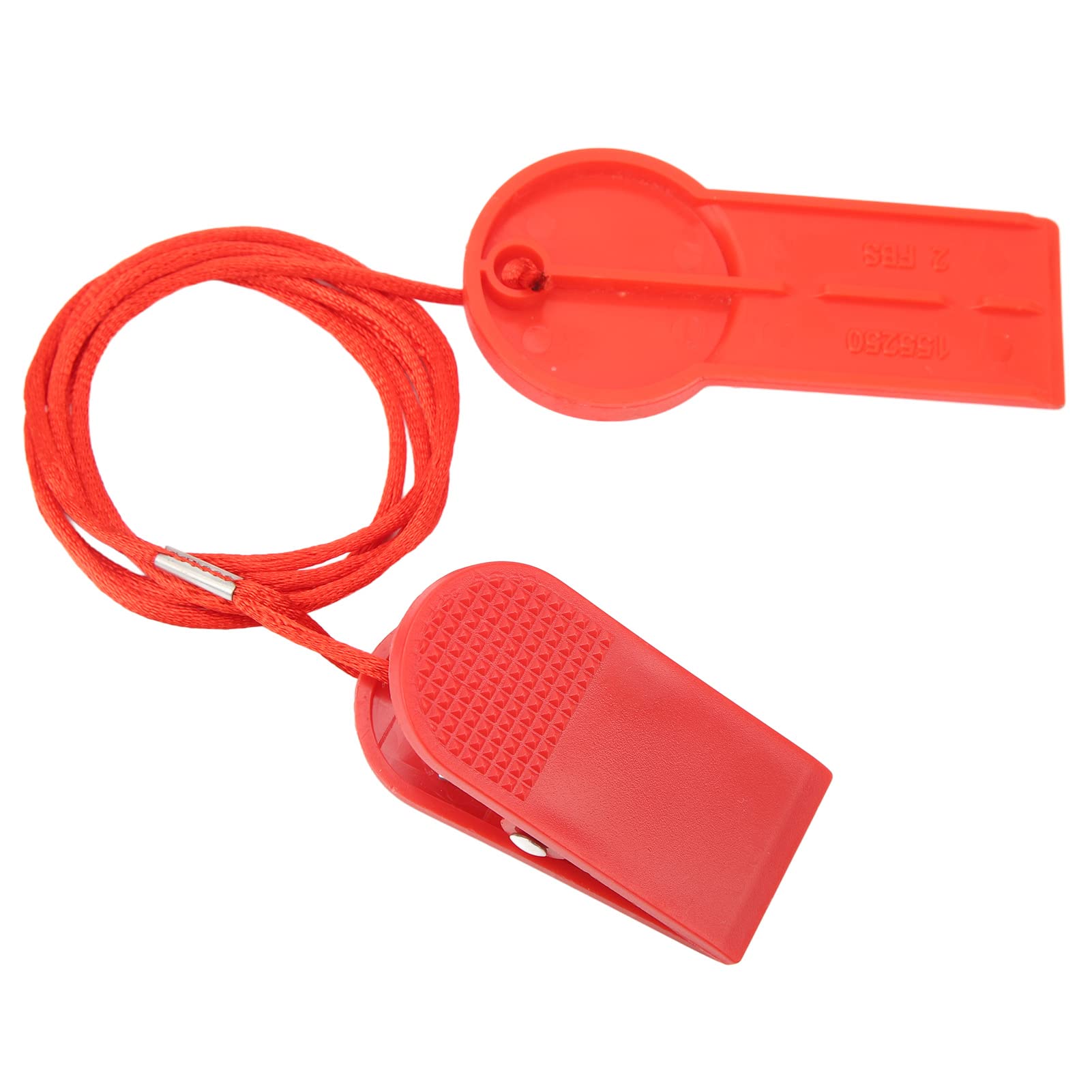 SUNGOOYUE 2pcs Treadmill Safety Key Running Machine Safety Switch Safety Lock Emergency Stop Replacement 28x43 Rectangular Safety Clip Red