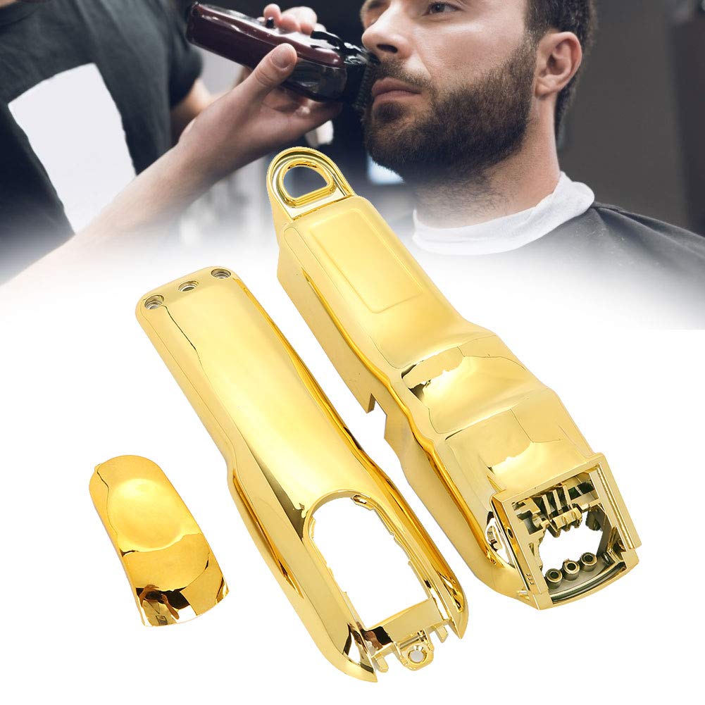 Hair Clipper Housing Cover, Hair Clipper Replacement Cover, Electric Hair Cutter Trimmer Cover Shell for 8418/8591 (gold)