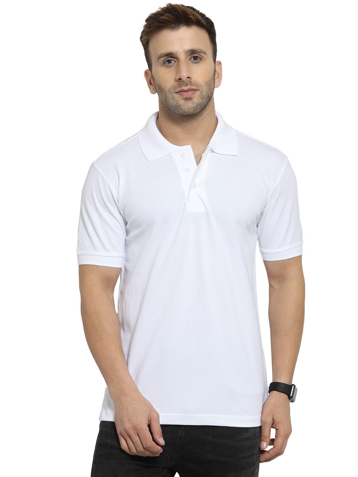 Scott InternationalMen's Regular Fit Half Sleeve Organic Cotton Polo T-Shirt