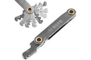 Lawnoval Thread Pitch Gauge Set for Metric and Inch Screws, 55℃ and 60℃ Measuring with Rotating Adjustment, Hardened Steel Co