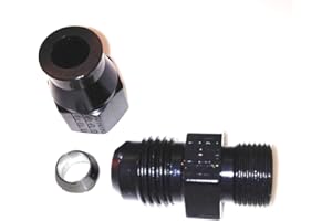 Fragola 892005-BL Black 6AN Male to 5/16" Tube Adapter Fitting