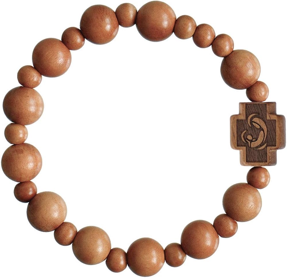 Sine Cera Catholic Rosary Bracelet Jujube Wood 10mm, 10 month - Image 3