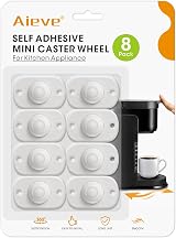 AIEVE 8 Pack Self-Adhesive Mini Caster Wheels 360° Swivel for Small Kitchen