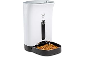Arf Pets Automatic Pet Feeder Food Dispenser for Dogs, Cats & Small Animals – Features Distribution Alarms, Portion Control & Voice Recording – Timer Programmable Up to 4 Meals a Day
