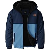 ZITY Boys Fleece Jacket Sherpa Lined Hoodie Zip Up Sweatshirts Windproof Outerwear Warm Autumn Winter Coat 6-15 Years