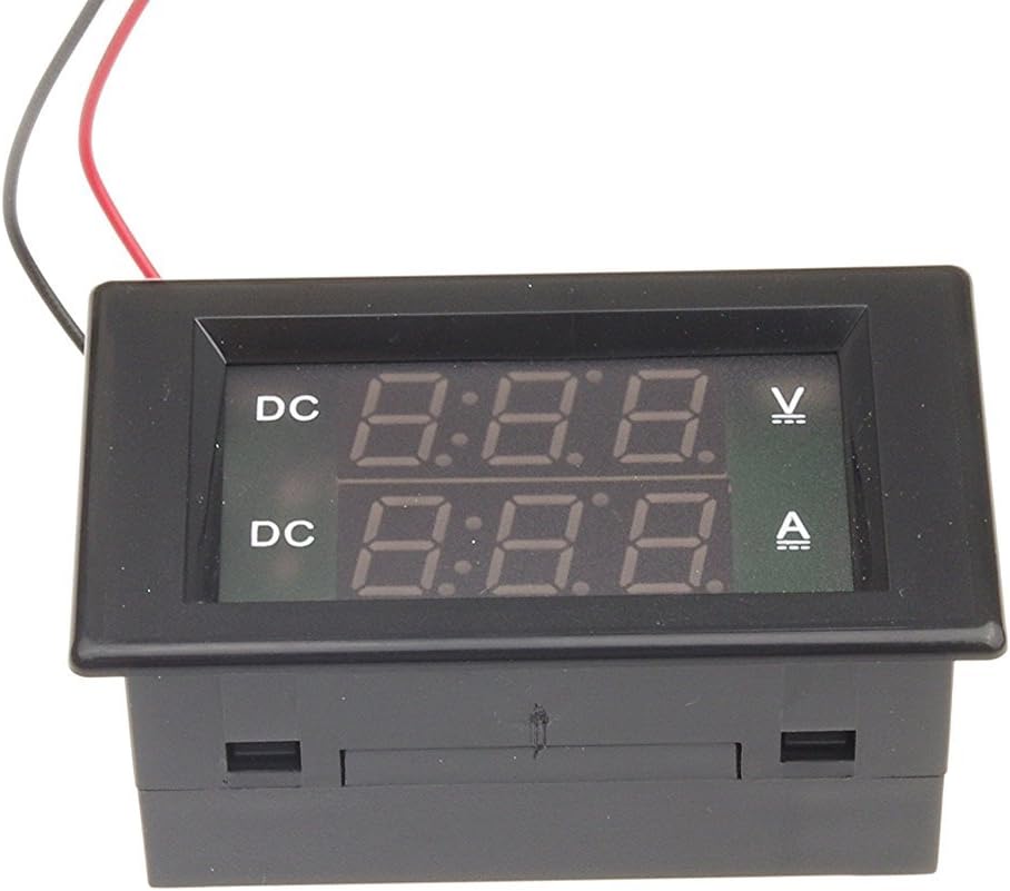 SMAKNÂ® V/A LED Voltmeters Ammeters 2in1 Red Digital DC Battery Monitor