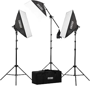 Kit de iluminación de estudio fotográfico y de vídeo con caja ...
