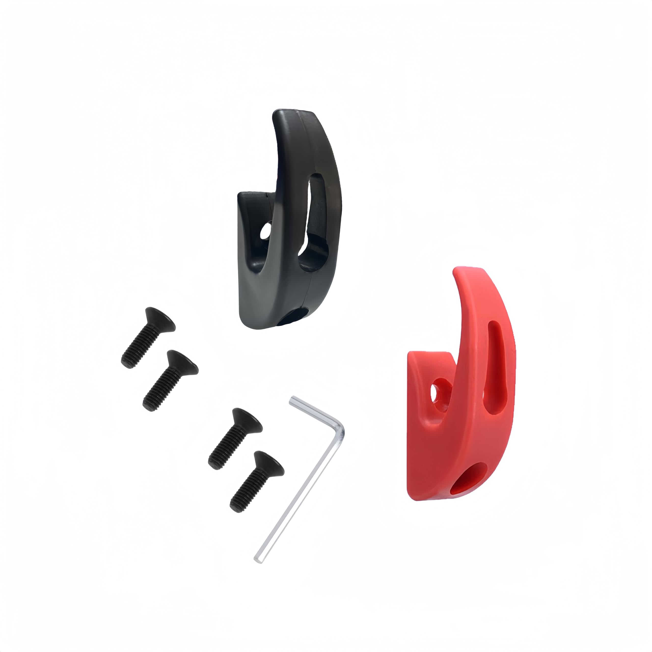 YQQXCY Pack of 2 Electric Scooter Hooks, Front Hooks, Hooks for Xiaomi e Scooter, Compatible with Xiaomi 1S M365 Pro Pro2 Lite Electric Scooter (Black and Red)