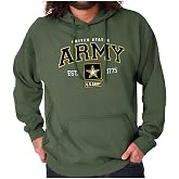 Brisco Brands US Army Pride United States Military Hoodie Sweatshirt Women Men