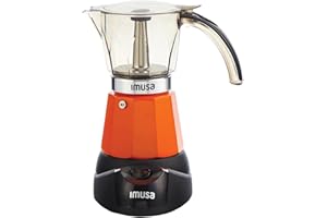 IMUSA 6 or 3cup Electric Espresso Maker, Orange