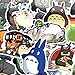 64PCS My Neighbor Totoro, Clear Stickers No-Duplicate Waterproof Vinyl Stickers for Skateboard Luggage Helmet Guitar (Totoro)