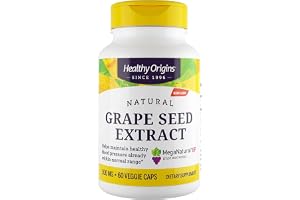 Healthy Origins MegaNatural BP-Grape Seed Extract, 300 mg - Blood Flow Support - Premium Grapeseed Extract Capsules - Non-GMO