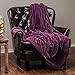 Chanasya Super Soft Warm Elegant Cozy and Decorative Velvet Fleece Aubergine Microfiber Throw Blanket (50